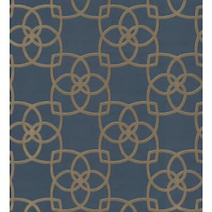 Serendipity Navy Matte Paper Non-Pasted Wallpaper