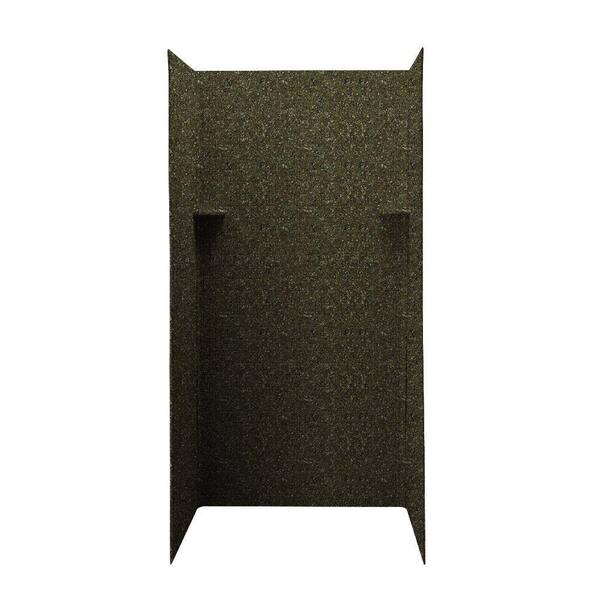 Swan Tangier 36 in. x 36 in. x 72 in. Three Piece Easy Up Adhesive Shower Wall in Green Pasture-DISCONTINUED