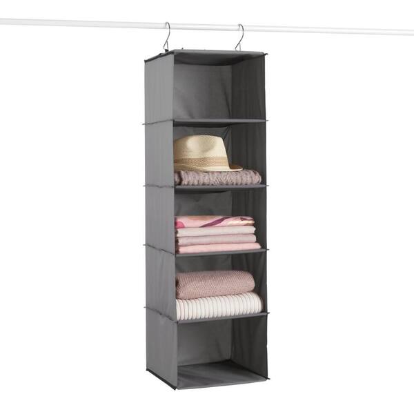 Everbilt H 10-Pair Gray Fabric Hanging Shoe Organizer