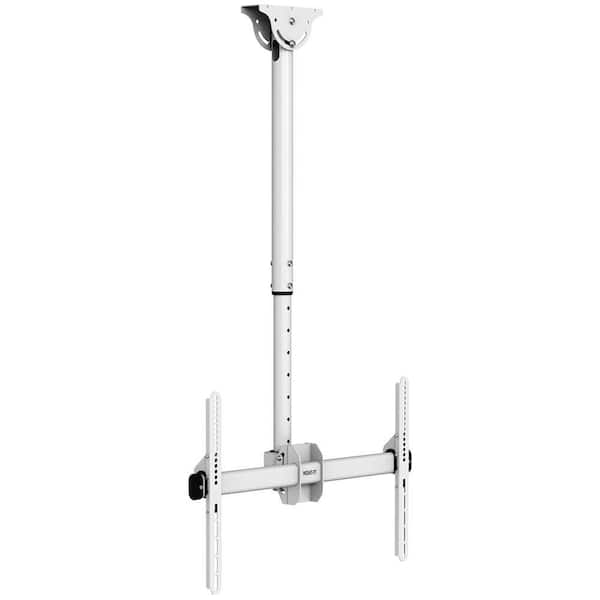 White Full Motion Ceiling TV Swivel Mount with Long Extension for 32 in. to 70 in. TVs