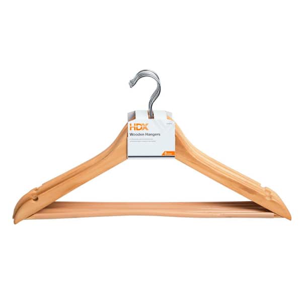 Only Hangers Walnut Wood Hangers 25-Pack WH500(25) - The Home Depot