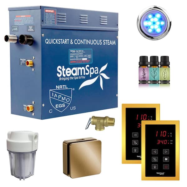 Royal Series 6000-Watt Steam Generator with Continuous Steam, Dual Touch Pads, Filter, and AutoDrain in Gold