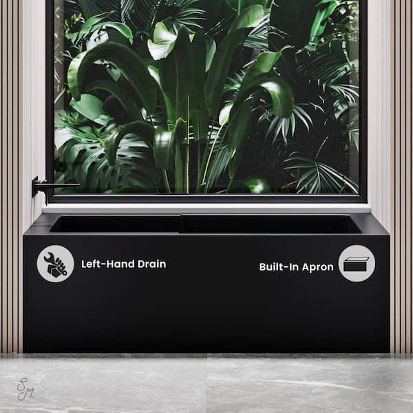 Swiss Madison Voltaire 54 in. Left Drain Rectangular Alcove