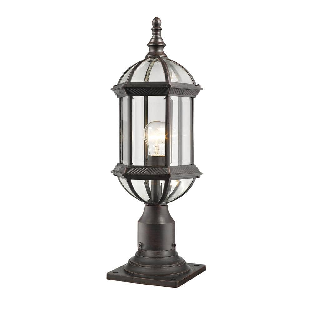 Annex 21 .5 in. 1-Light Rust Brown Aluminum Hardwired Outdoor Weather Resis
