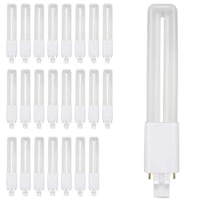 13-Watt Equivalent PL Twin Tube CFLNI Bi-Pin Plug-In GX23 Base CFL Replacement LED Light Bulb, True White 3500K(24-Pack)