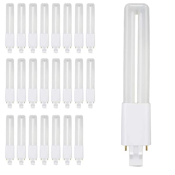 Feit Electric 13-Watt Equivalent PL Twin Tube CFLNI Bi-Pin Plug-In GX23 Base CFL Replacement LED Light Bulb, True White 3500K(24-Pack)