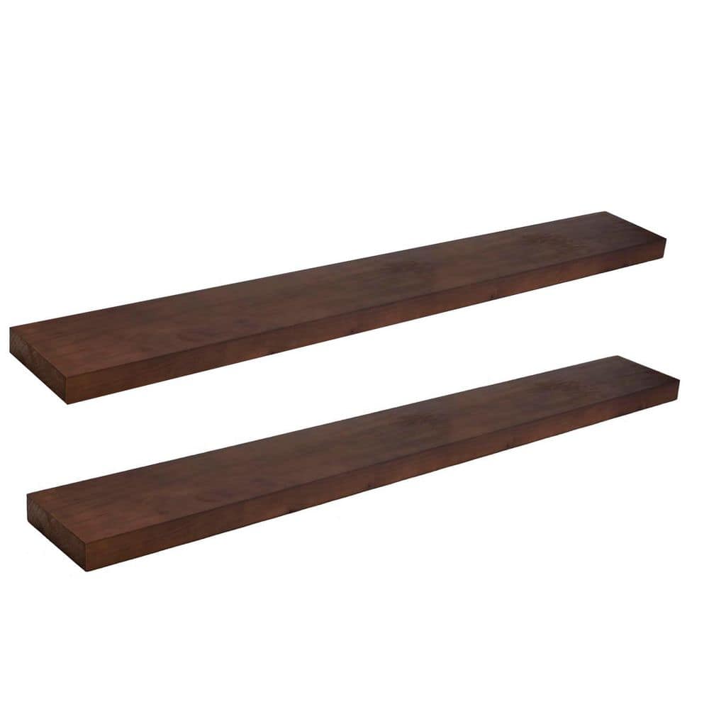 42 in. W x 6.5 in. D Brown Wood Floating Shelves for Wall Decor 2