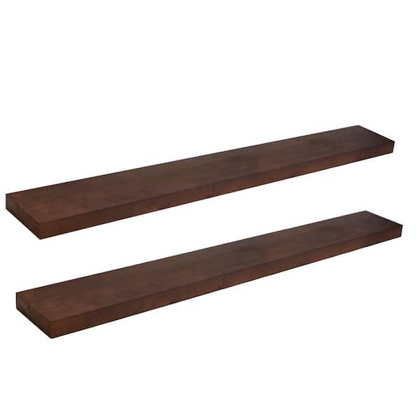 42 in. W x 6.5 in. D Brown Wood Floating Shelves for Wall Decor 2