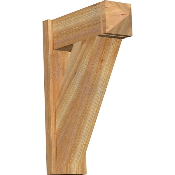 Ekena Millwork 8 in. x 30 in. x 22 in. Traditional Arts and Crafts Rough Sawn Western Red Cedar Outlooker