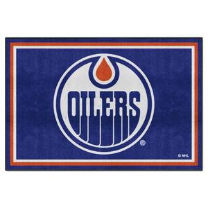 NHL Edmonton Oilers Blue 5 ft. x 8 ft. Indoor Area Rug