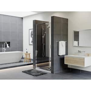 Paragon 28 in. to 28.75 in. x 75 in. Framed Continuous Hinged Shower Door in Chrome with Clear Glass