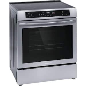 30 in 5.3 cu.ft. 4-Burner Element Slide-In Front Control Self-Cleaning Induction Range w/ Convection in Stainless Steel