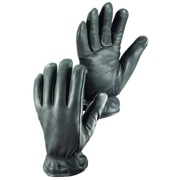 Hestra JOB Drivers Winter Size 9 Large Cold Weather Durable Soft Deerskin Leather Gloves in Black
