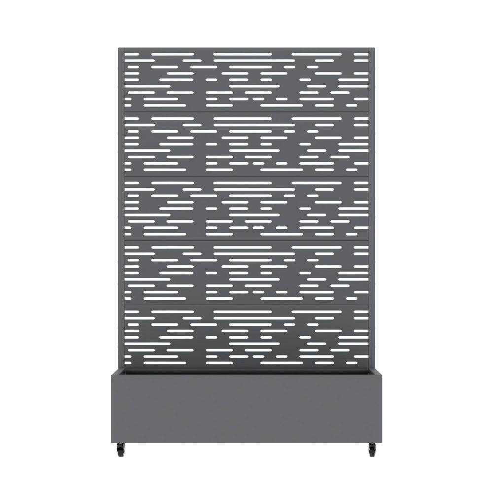 72 in. H x 47 in. W x 16 in. L Metal Gray Rectangle Pots and Planter Raised Box with Trellis for Vine Climbing Plants price history on PriceWatchPro