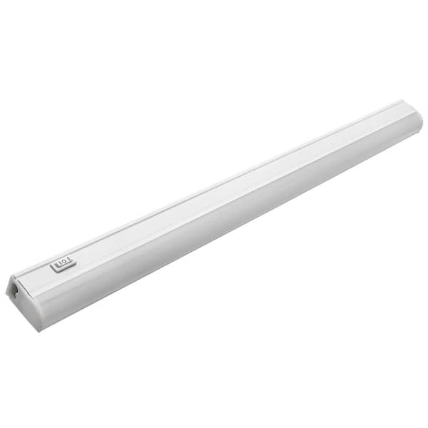ETi 24 inch Linkable Plug In LED Under Cabinet Strip Light 3-Step Dimming Switch Low High Intensity Soft White 3000K