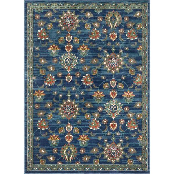 Well Woven Tulsa Arya Traditional Vintage Oriental Blue 3 ft. 11 in. x 5 ft. 3 in. Area Rug