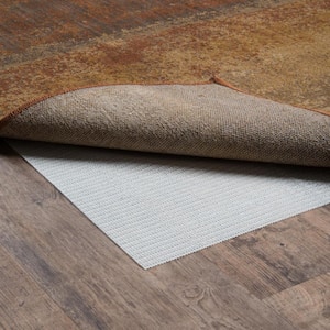 Textured 9 ft. x 11 ft. Unthemed Woven Solid Color Plastic;Vinyl Rectangle Non Slip Area Rug Pad