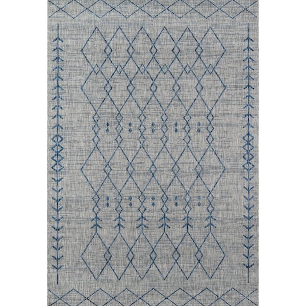 Villa Monaco Grey 3 ft. 3 in. x 5 ft. Indoor Outdoor Rug