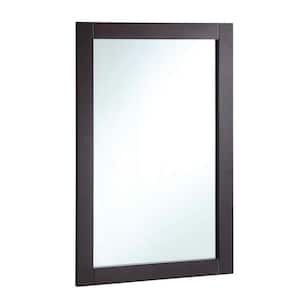 Shorewood 20 in. W x 30 in. H Framed Rectangular Bathroom Vanity Mirror in Espresso