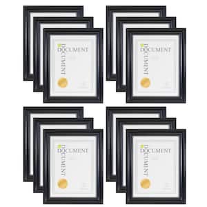 Lucy Document Frame - Black with Silver Beading, 8.5" x 11", 12-Pack