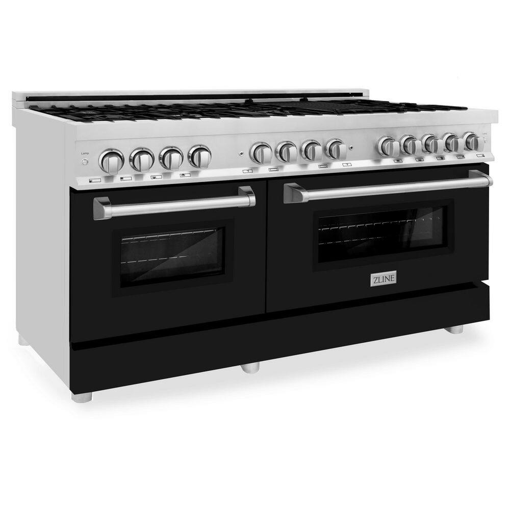 ZLINE Kitchen and Bath 60 in. 7.4 cu. ft. Double Oven Dual Fuel Range