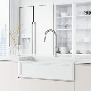 Hart Arched Single Handle Pull-Down Spout Kitchen Faucet in Stainless Steel