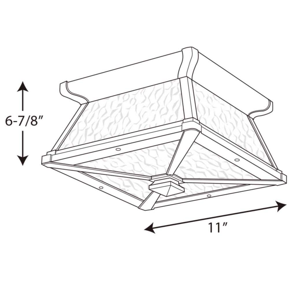 Mac Black Aluminum and Glass Outdoor Ceiling Light