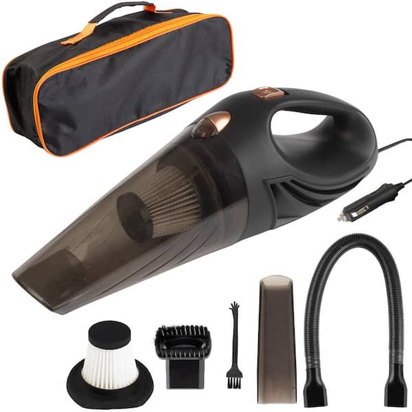 Stalwart 12V High-Powered Handheld Vacuum with Detailing Attachments - Travel Case Included for Car or Home