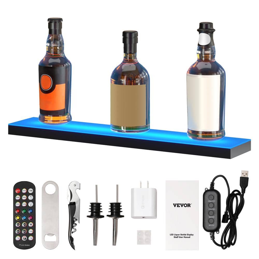Reviews for VEVOR 6Bottles LED Lighted Liquor Bottle Display 24 in