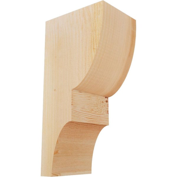 Ekena Millwork 6 in. x 8 in. x 16 in. Douglas Fir Ridgewood Rough Sawn Corbel