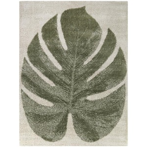 Peres Green 4 ft. x 6 ft. Floral Area Rug