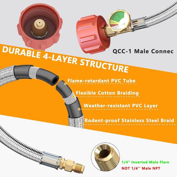 2 Stage Changeover Propane Regulator with Two 18 RV Pigtail Propane 2 Stage Changeover Propane Regulator with Two 18 RV Pigtail Propane