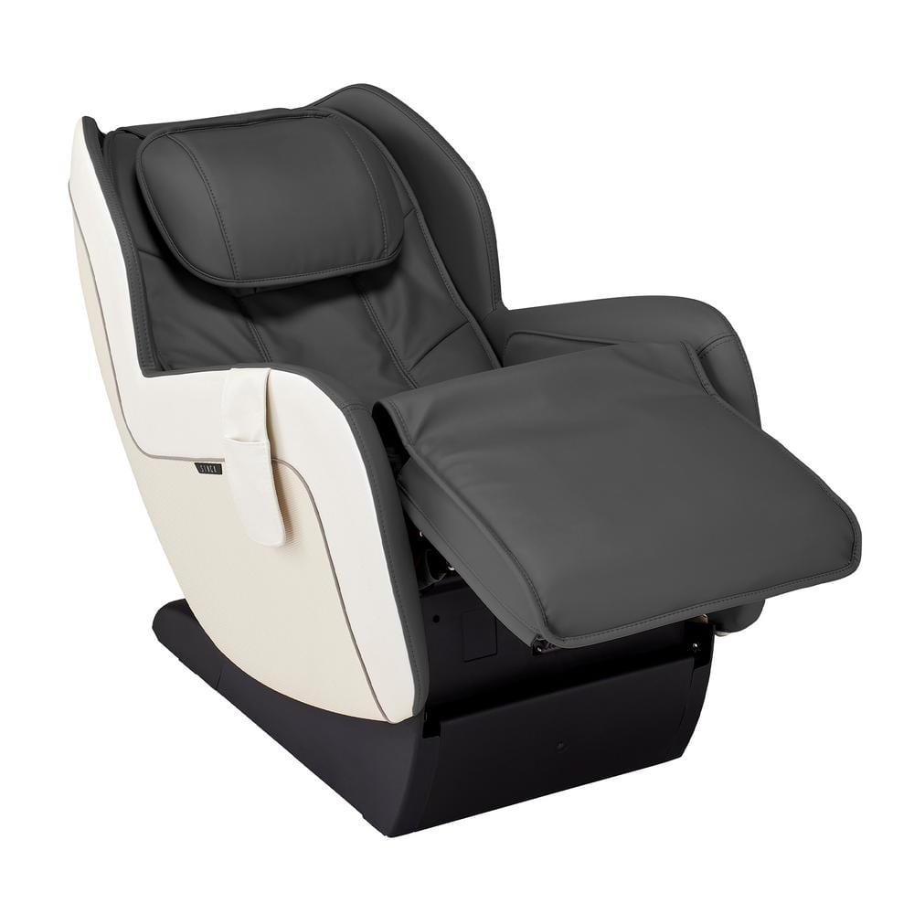 Gray Faux Leather Zero Gravity Heated Massage Recliner