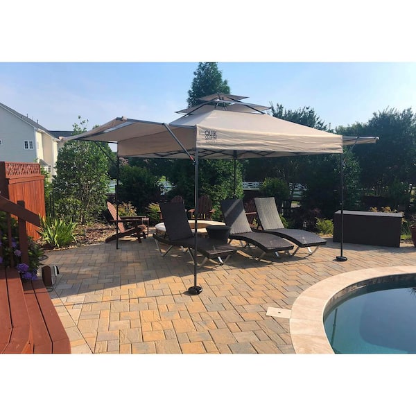 SX170 10 ft. x 17 ft. Taupe Instant Canopy with Dual Half Awnings