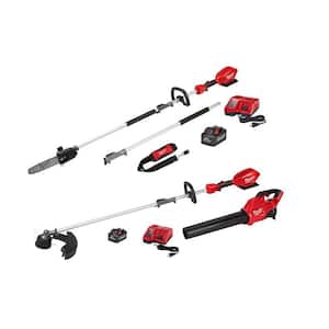 M18 FUEL 10 in. 18V Lithium-Ion Brushless Electric Cordless Pole Saw Kit with M18 FUEL String Trimmer/Blower Combo Kit