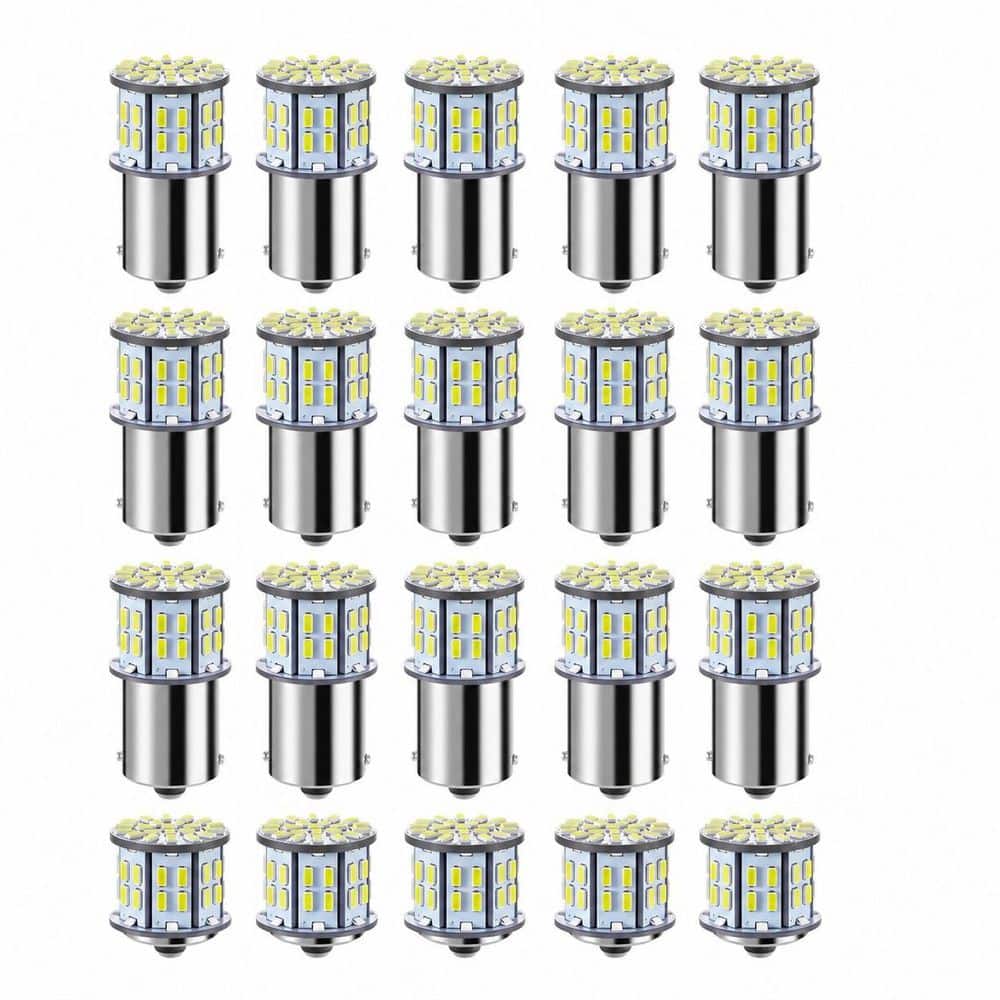 12 Volt LED Bulbs 1.7 in. 1156 1141 1003 7506 BA15S Super Bright 3014 50-SMD RV Interior Light 20 Pack price history on PriceWatchPro
