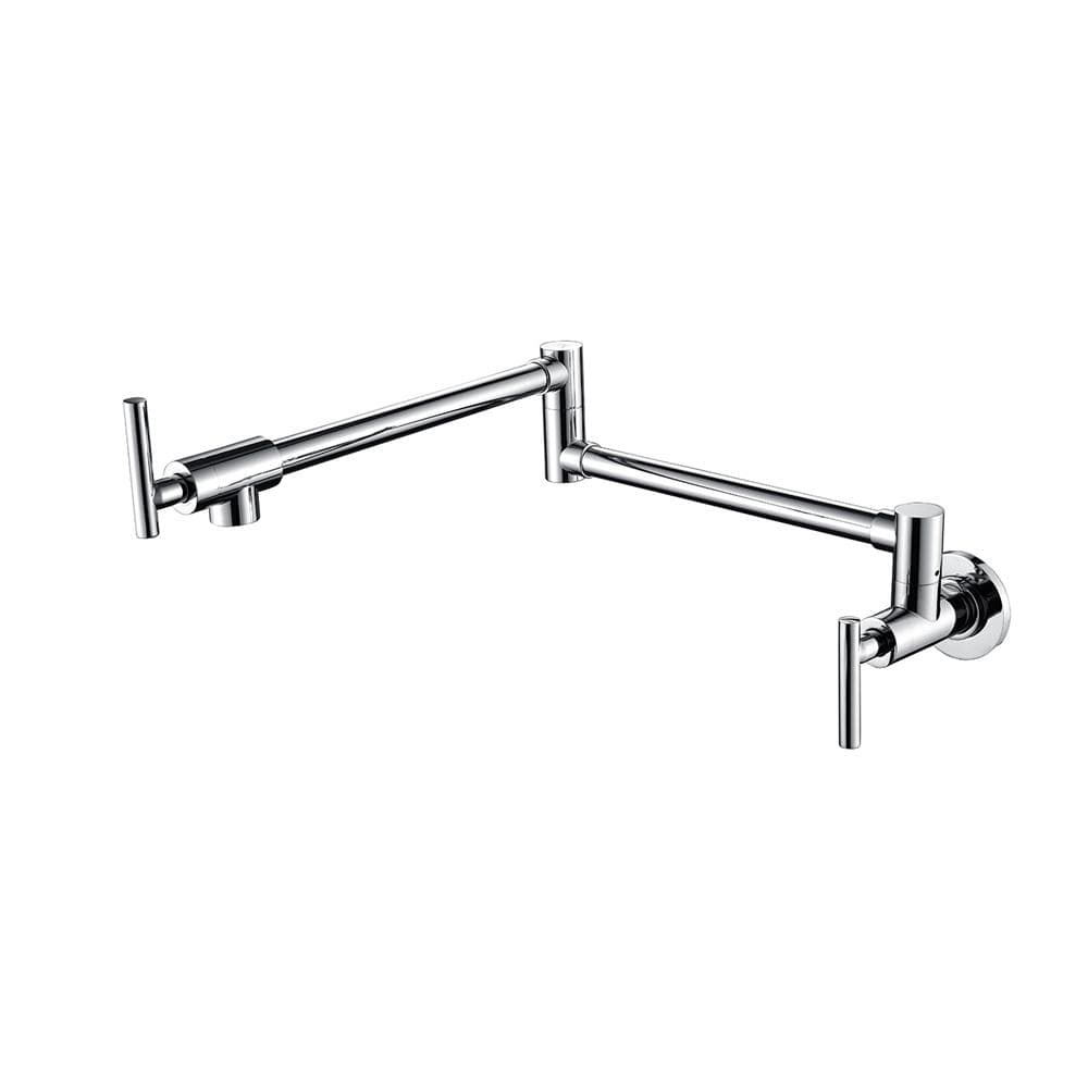 Chrome Wall Mount Folding Kitchen Pot Filler Faucet