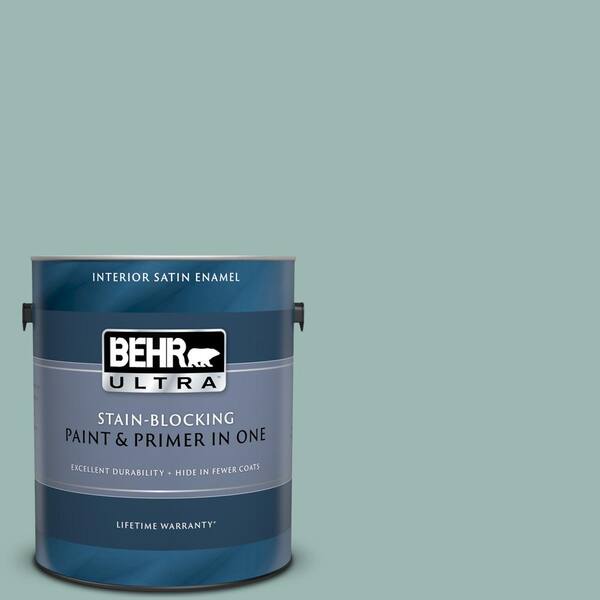 BEHR ULTRA 1 gal. #UL220-5 Opal Silk Satin Enamel Interior Paint and Primer in One