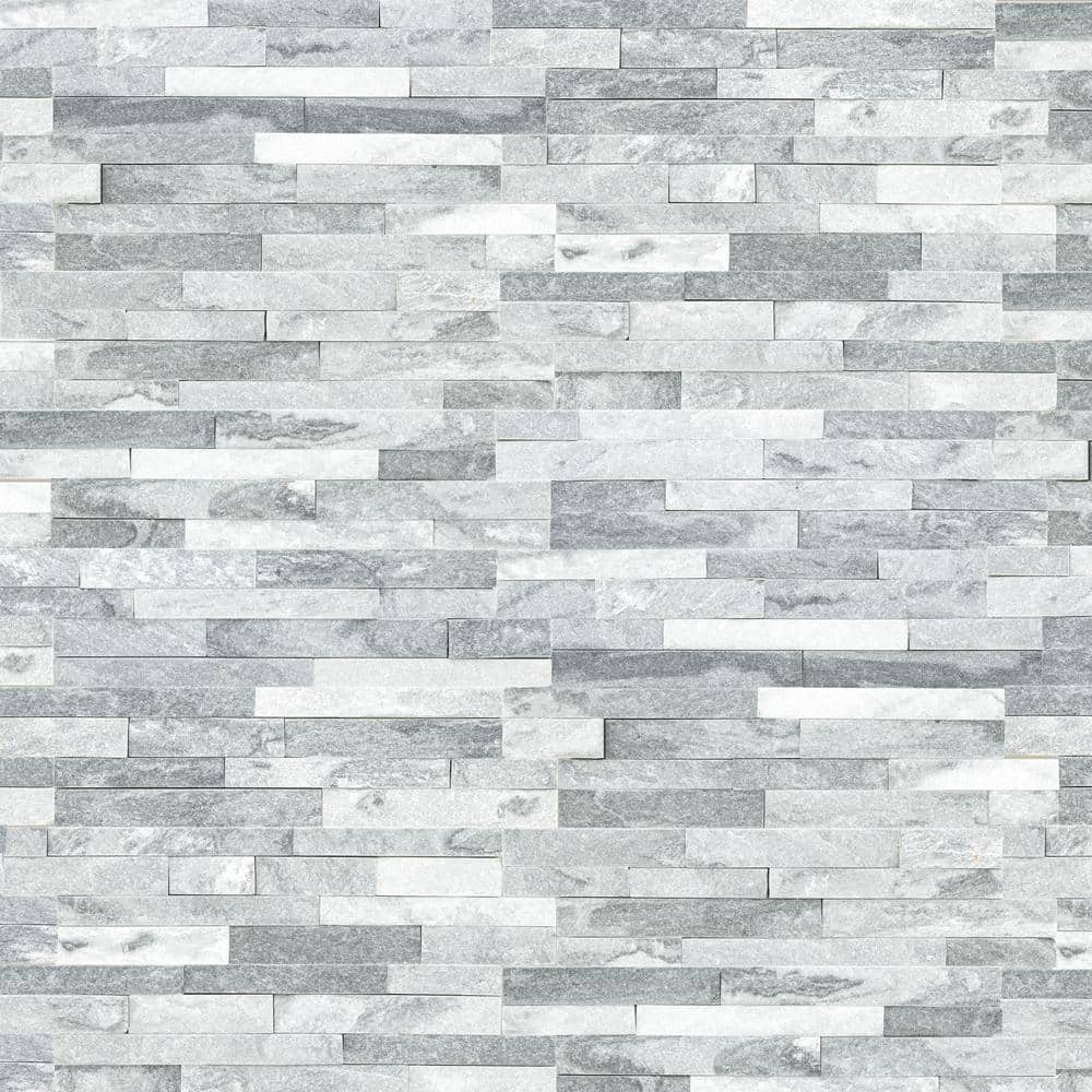 Take Home Tile Sample - Alaska Gray Ledger Panel 6 in. x 6 in. Natural Marble Wall Tile price history on PriceWatchPro
