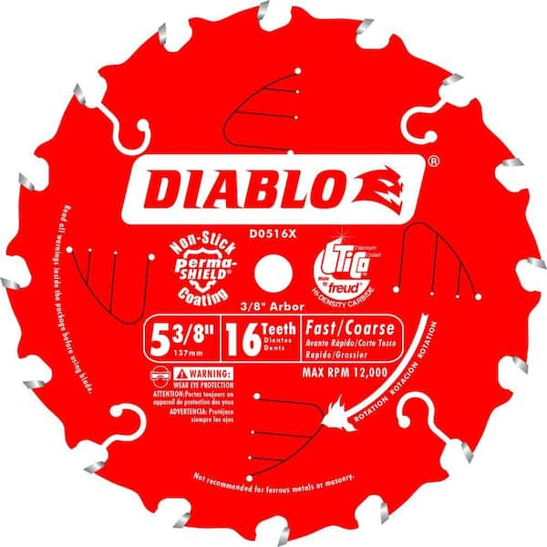 DIABLO 5-3/8in. x 16-Teeth Fast Framing Trim Saw Blade for Wood