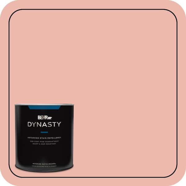 BEHR DYNASTY 1 qt. #M170-3 Carnation Coral Satin Enamel Interior Stain-Blocking Paint and Primer