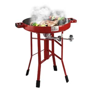 24 in. Portable Propane Cooker Grill in Red