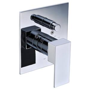 Single-Handle Shower Mixer with Sleek Modern Design in Polished Chrome