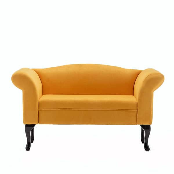 wetiny 20 in. Yellow Linen 2-Seater Loveseat
