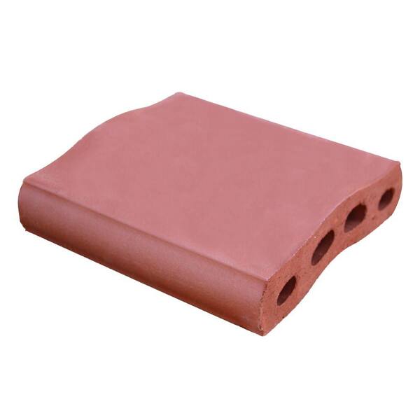 Unbranded Capella Sunset Red 10.63 in. x 8 in. x 2 in. Wallcap Clay Brick-DISCONTINUED