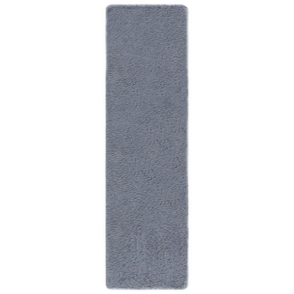 SAFAVIEH Soho Shag Dark Gray 2 ft. x 8 ft. Machine Washable Shag Runner Rug
