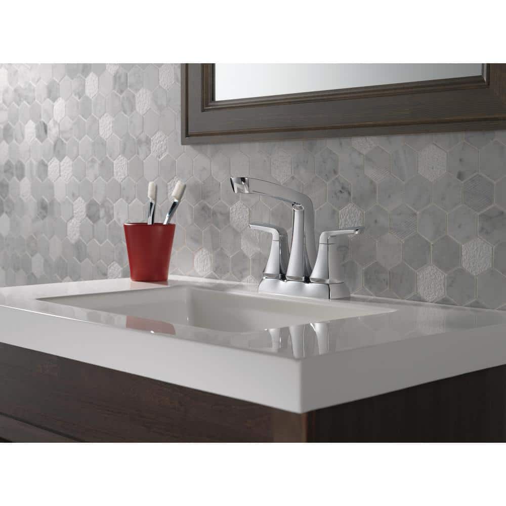 Vesna Chrome 2-Handle Centerset Bathroom Faucet