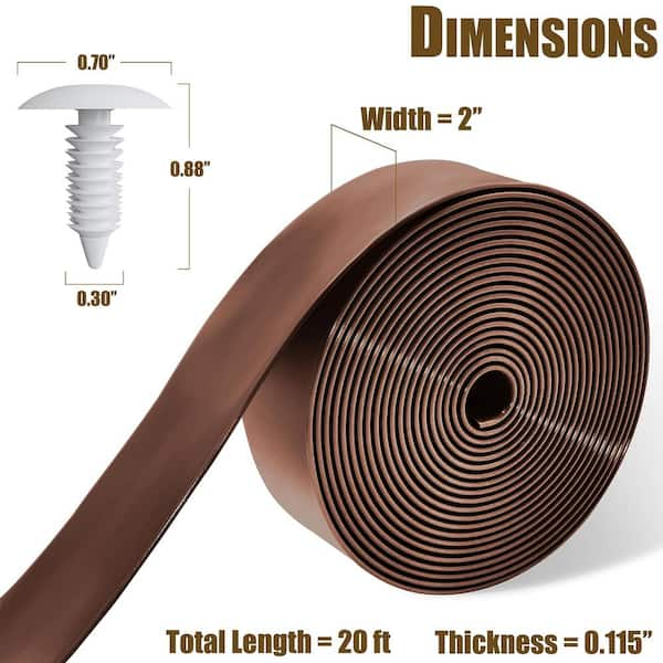 Angel Sar 2 in. x 20 ft. Replacement Straps and 40 Free Rivets for Outdoor Lawn Furniture Chaise Lounge Repair Brown EBDC9198 The Home Depot