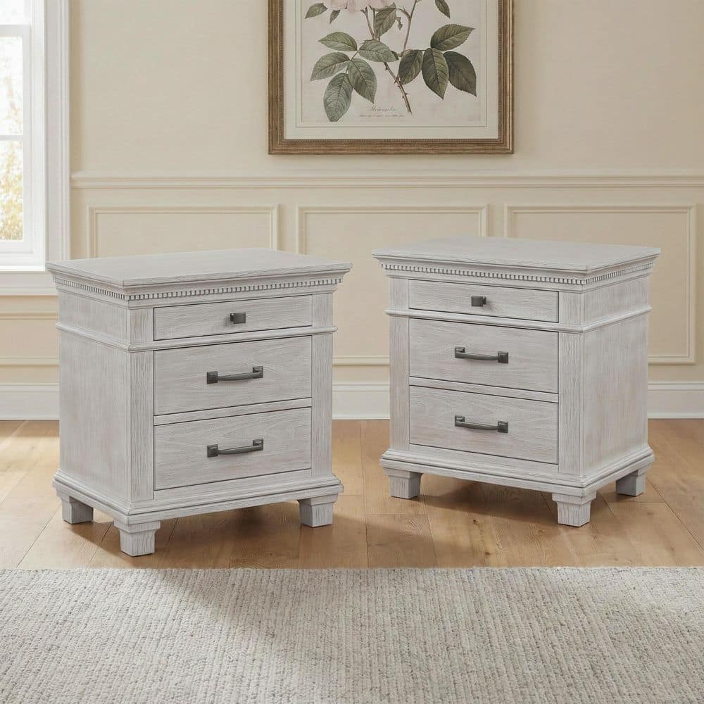 Yomi Weathered Gray 3-Drawer 24 in. W Nightstand (Set of 2) price history on PriceWatchPro