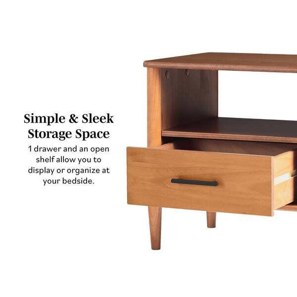 チェスト・キャビネット THE CONRANSHOP spindle bedside table Walker Edison Spindle Transitional 1-Drawer Nightstand